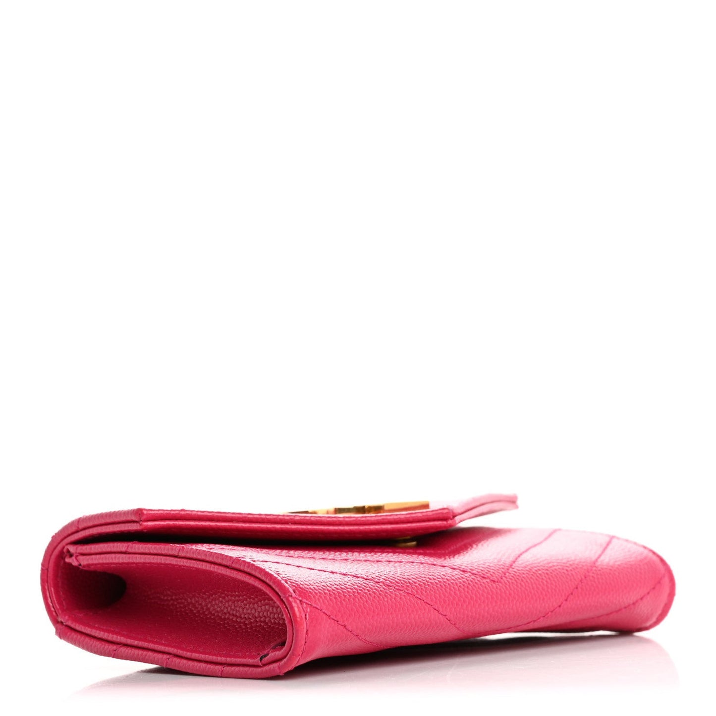Grain De Poudre Matelasse Chevron Small Monogram Envelope Wallet Bubblegum
