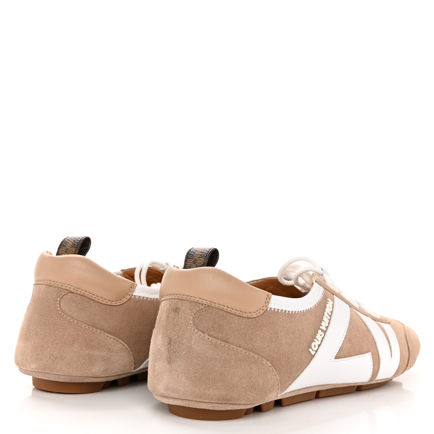 Louis Vuitton Suede Calfskin LV Sneakerina 40 Hazelnut Brown 5 of 9