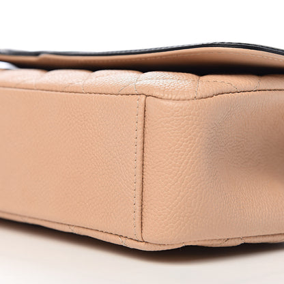 Chanel Caviar Quilted Medium CC Filigree Flap Beige Black 10 of 12