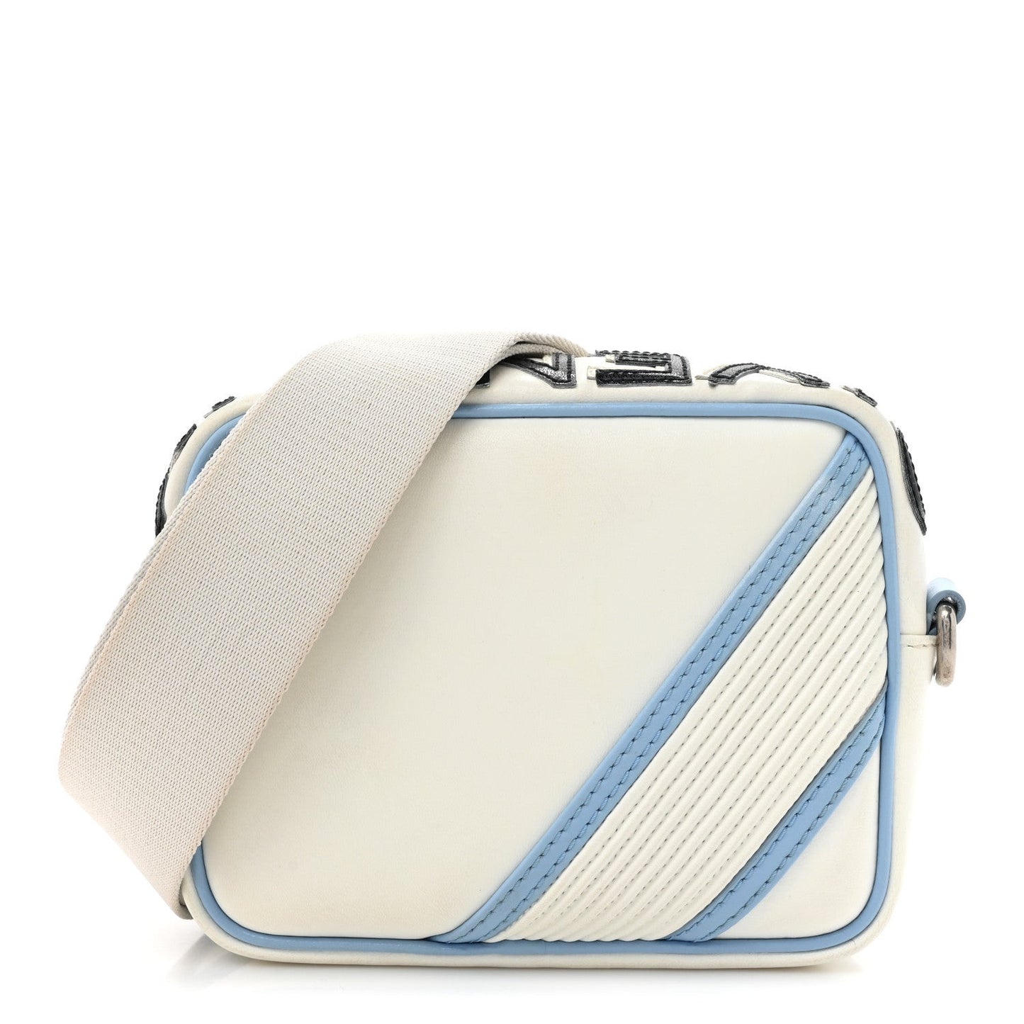 Calfskin MC3 Crossbody Bag White Blue Black