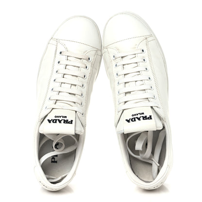 Prada Vitello Mens Logo Low Top Sneakers 43 White 2 of 10