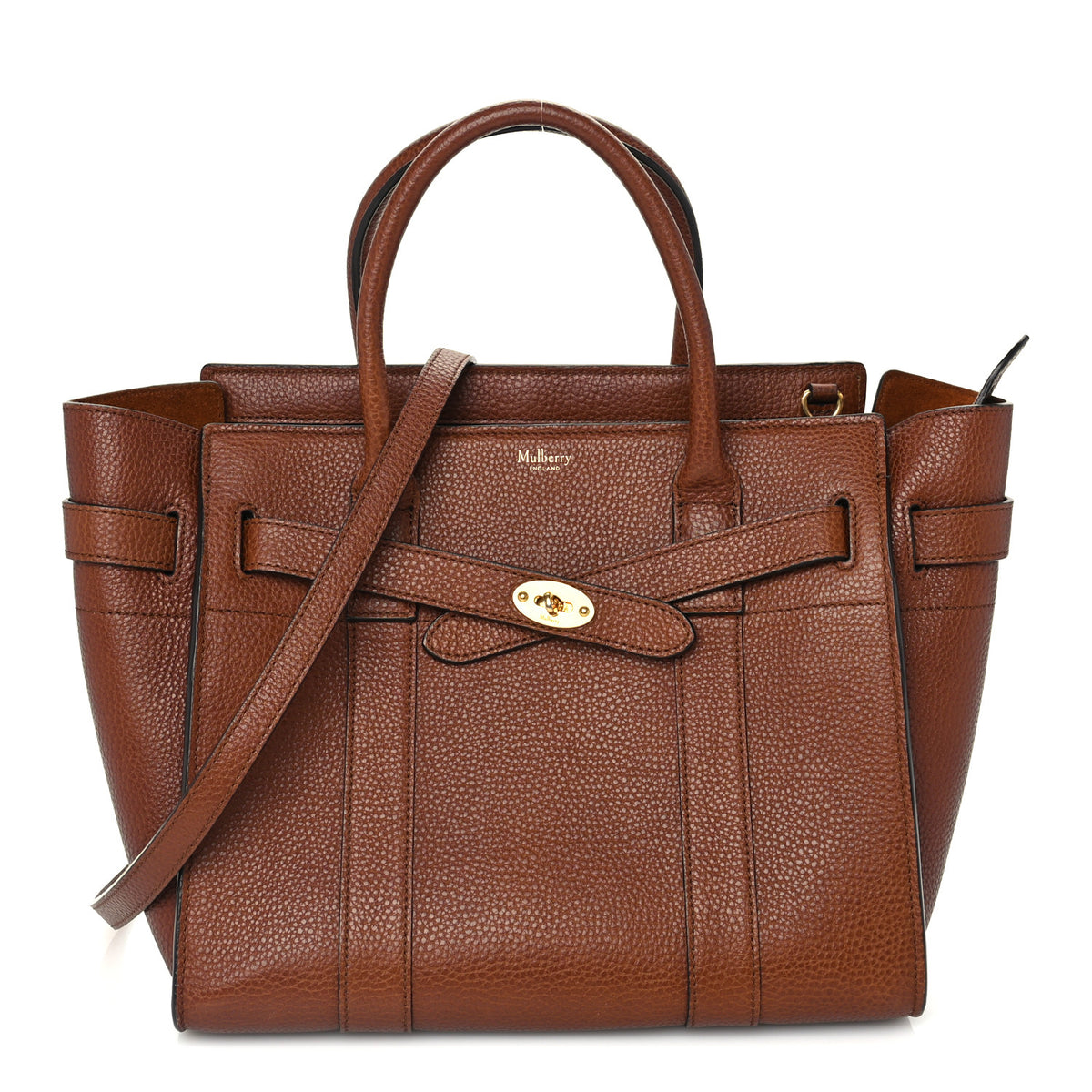 Mulberry Small Classic Grain Zipped Bayswater Tan 1 of 8