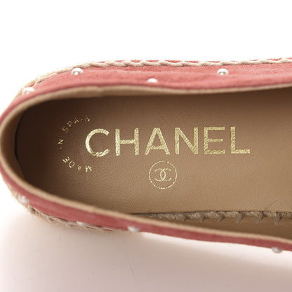 Chanel Suede Pearl CC Espadrilles 36 Pink 8 of 13