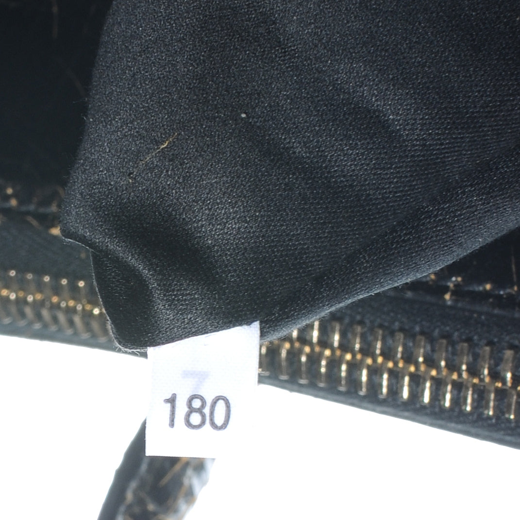 Leather Craquele Handbag Black