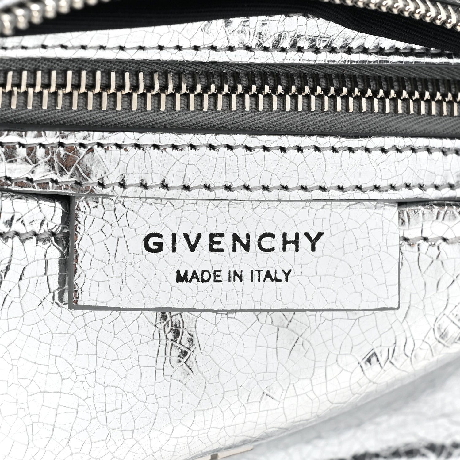 Givenchy Metallic Lambskin Mini Pandora Silvery 7 of 9