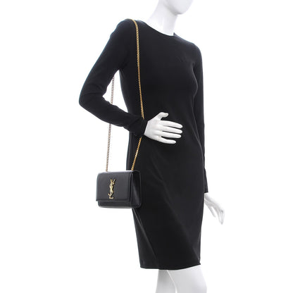 Saint Laurent Grain De Poudre Small Monogram Kate Satchel Black 2 of 6