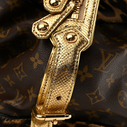 Louis Vuitton Monogram Leopard Pleated Steamer Bag 13 of 14