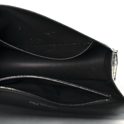 Christian Dior Metallic Patent Micro-Cannage Small Diorama Flap Bag Silver 9 of 18