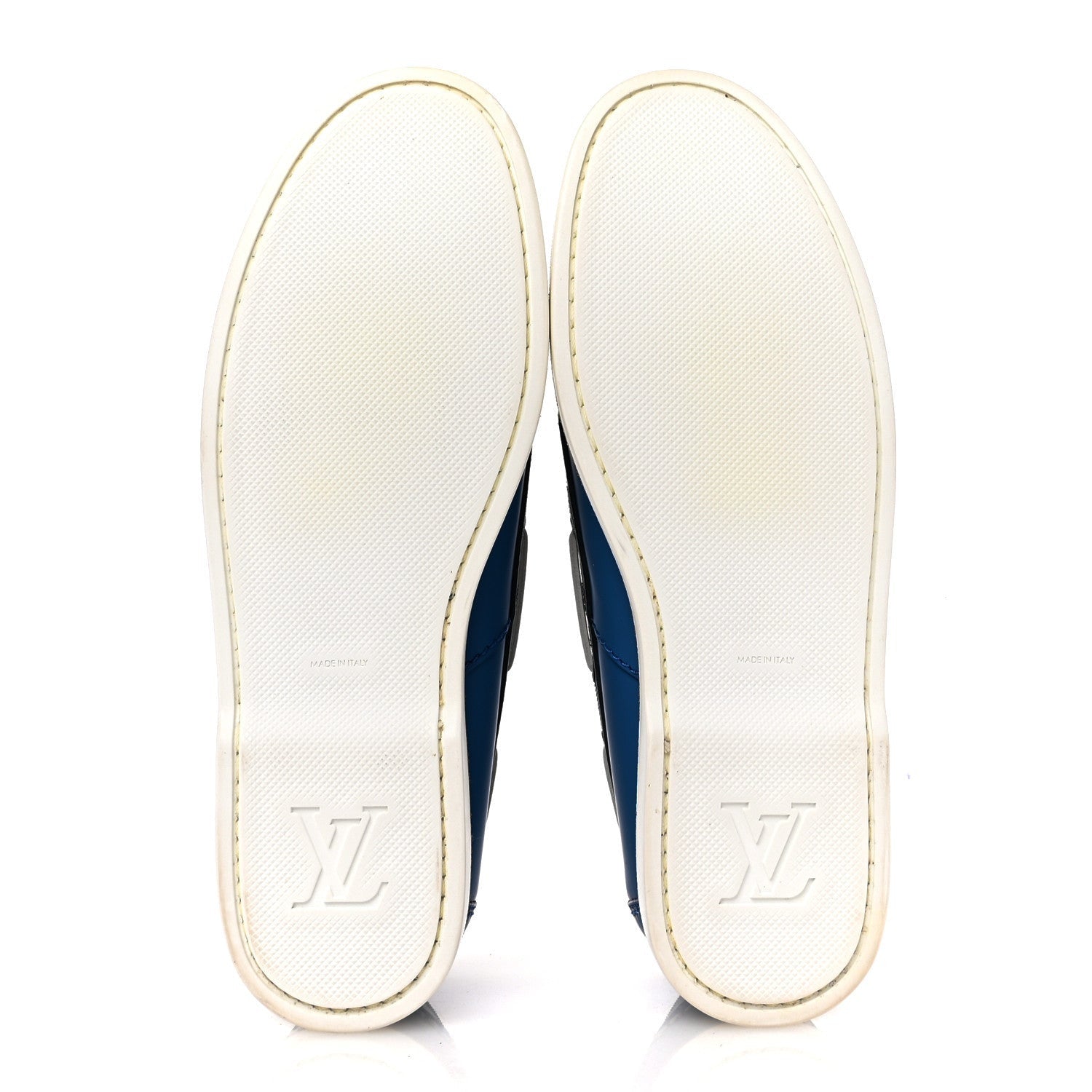 Louis Vuitton Mat Calfskin Mens Rubber America's Cup Marine Boat Shoe Pacific Blue 6 of 7