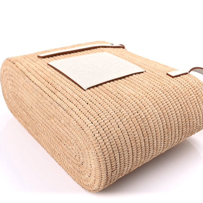 Loewe Raffia Square Small Basket Tote Bag Natural White 7 of 8