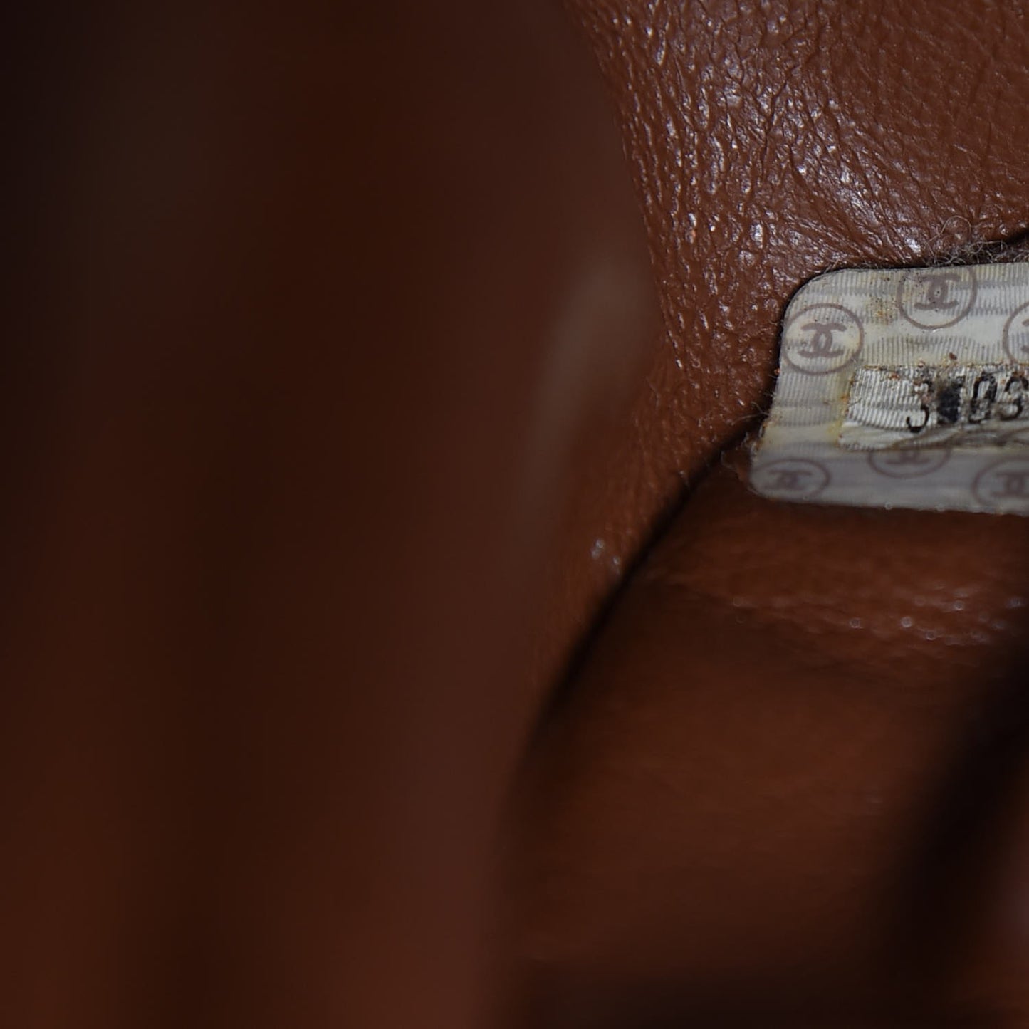 Caviar Vertical Quilt Bag Brown