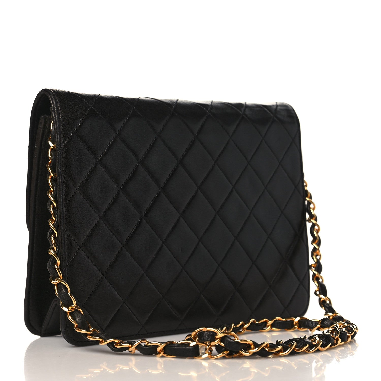 Chanel Lambskin Quilted Small Single Flap Black 3 of 9