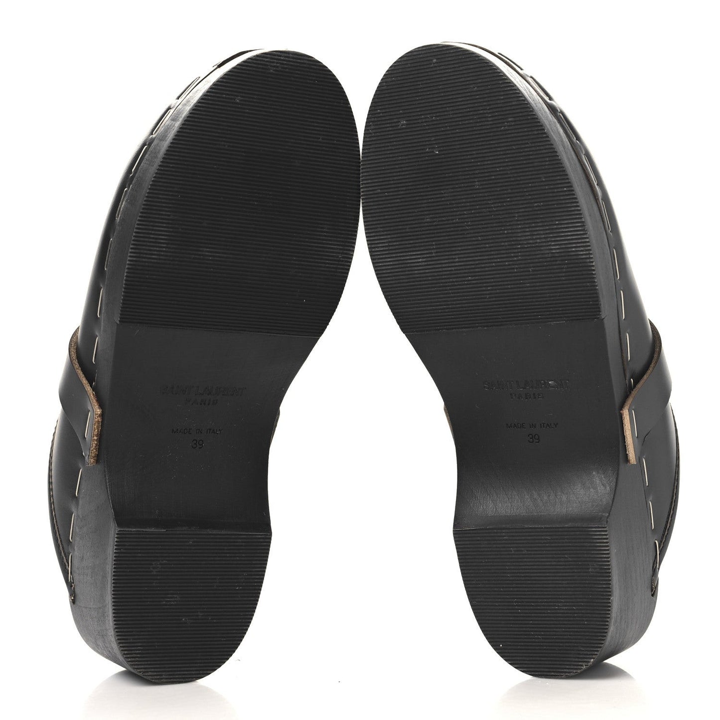 Smooth Calfskin Le Maillon Clogs 39 Black