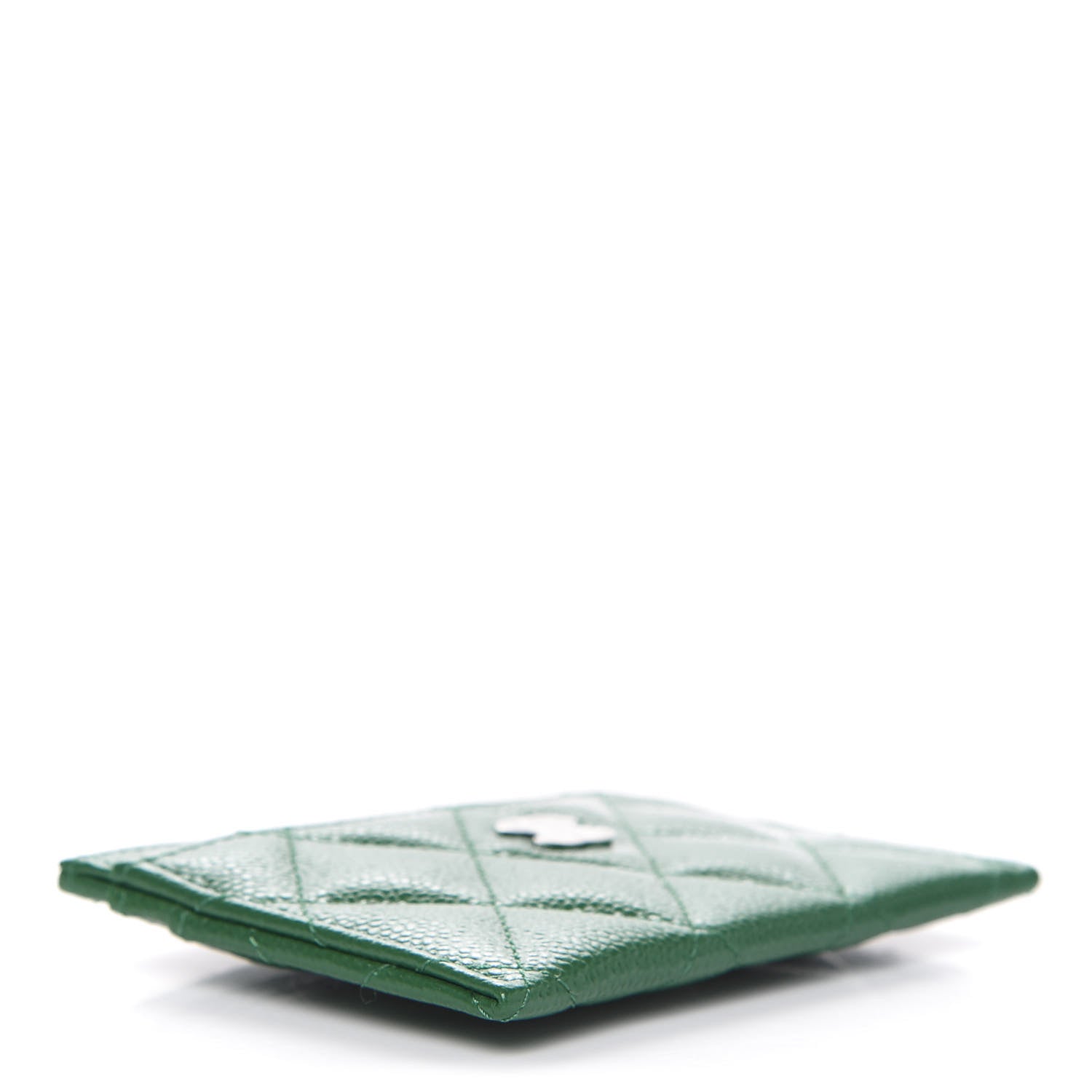 Chanel Caviar Quilted Card Holder Green 4 of 9