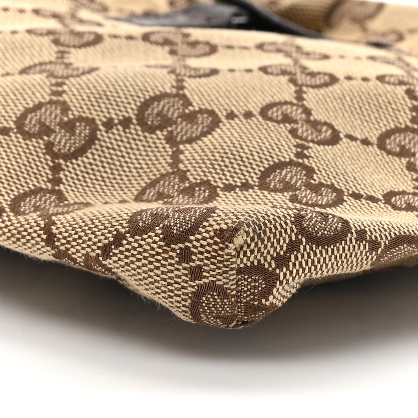 GG Monogram Double Pocket Belt Bag Dark Brown