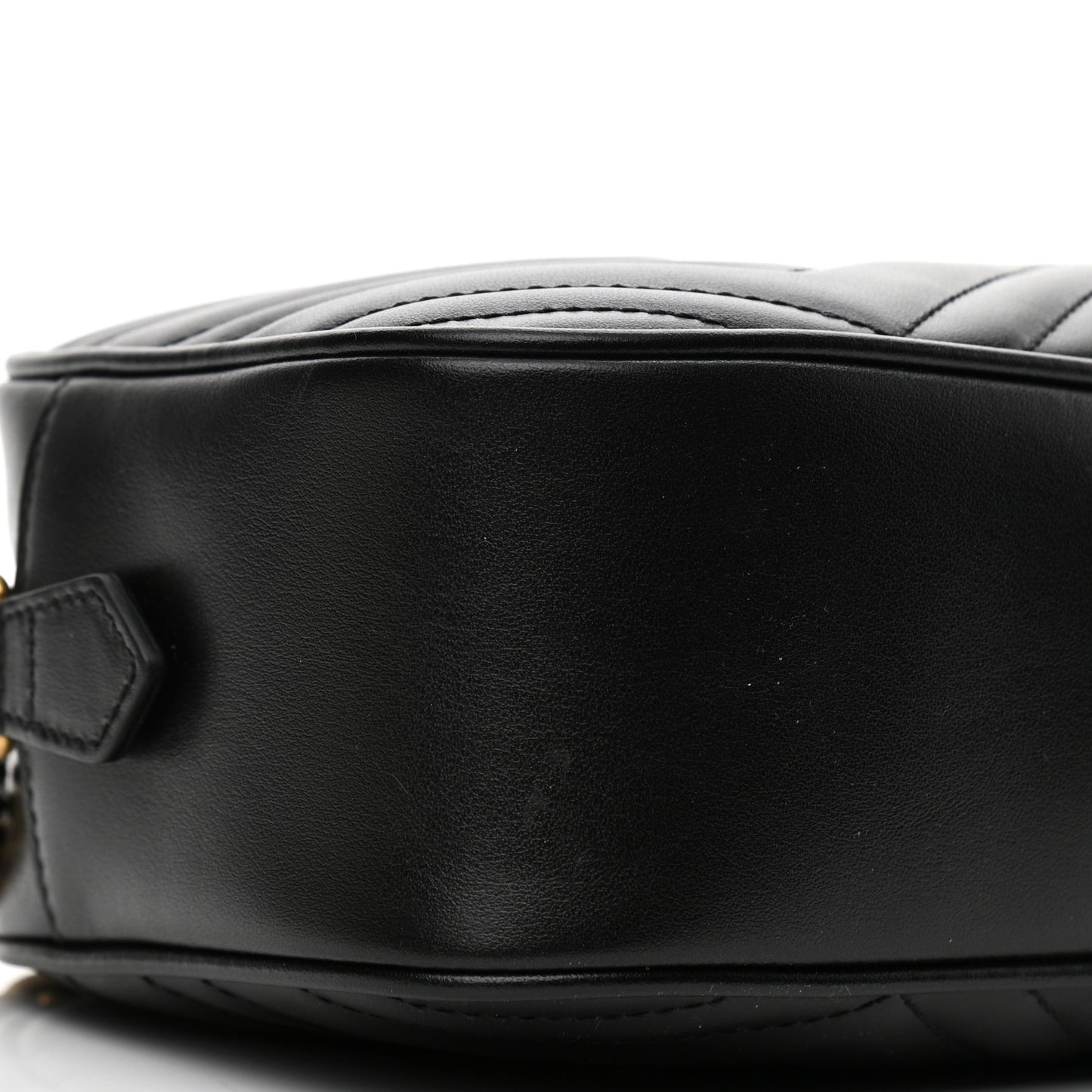 Calfskin Matelasse Small GG Marmont Chain Shoulder Bag Black