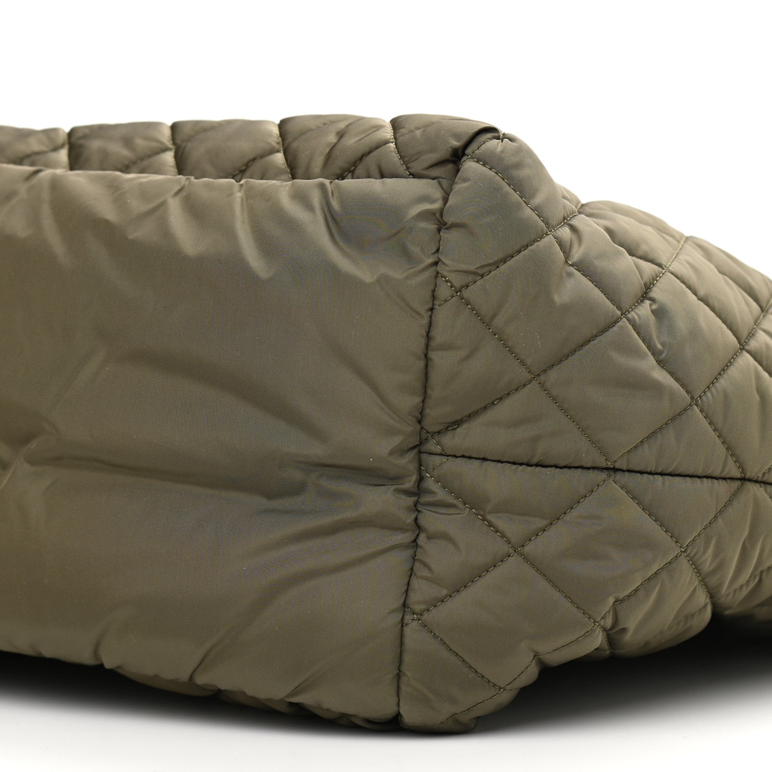 Chanel Nylon Quilted Large Coco Cocoon Tote Khaki 10 of 14
