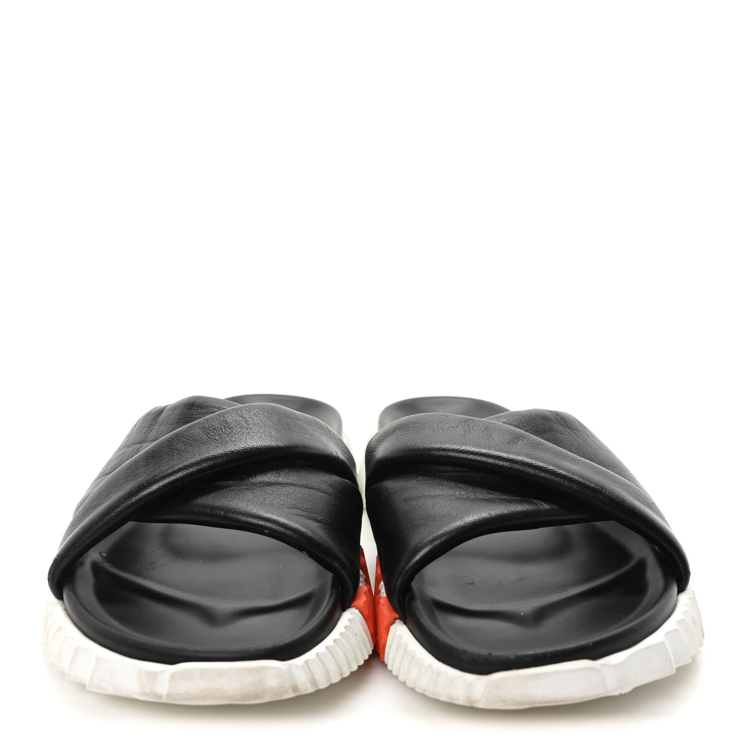 Hermes Nappa Womens Infra Sandals 39 Black 3 of 8