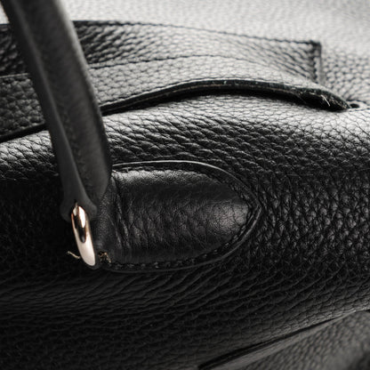Hermes Taurillon Clemence Shoulder Kelly 40 Black 15 of 17