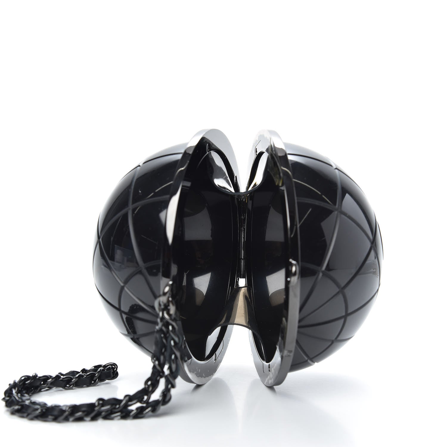 Chanel Plexiglass Around The World Clutch Black 6 of 8