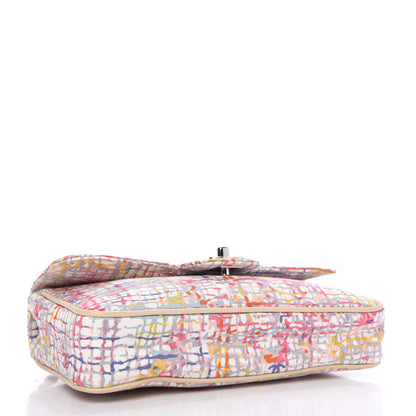 Chanel Canvas Watercolor Tweed Print Clover Small Flap Multicolor 4 of 11