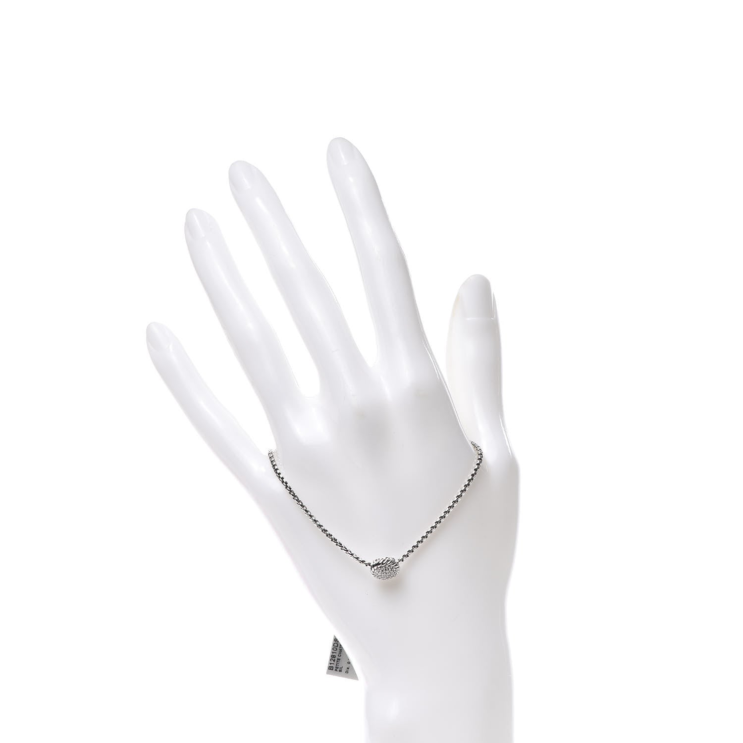 David Yurman Sterling Silver Diamond 9mm Chatelaine Petite Pave Bracelet 2 of 4