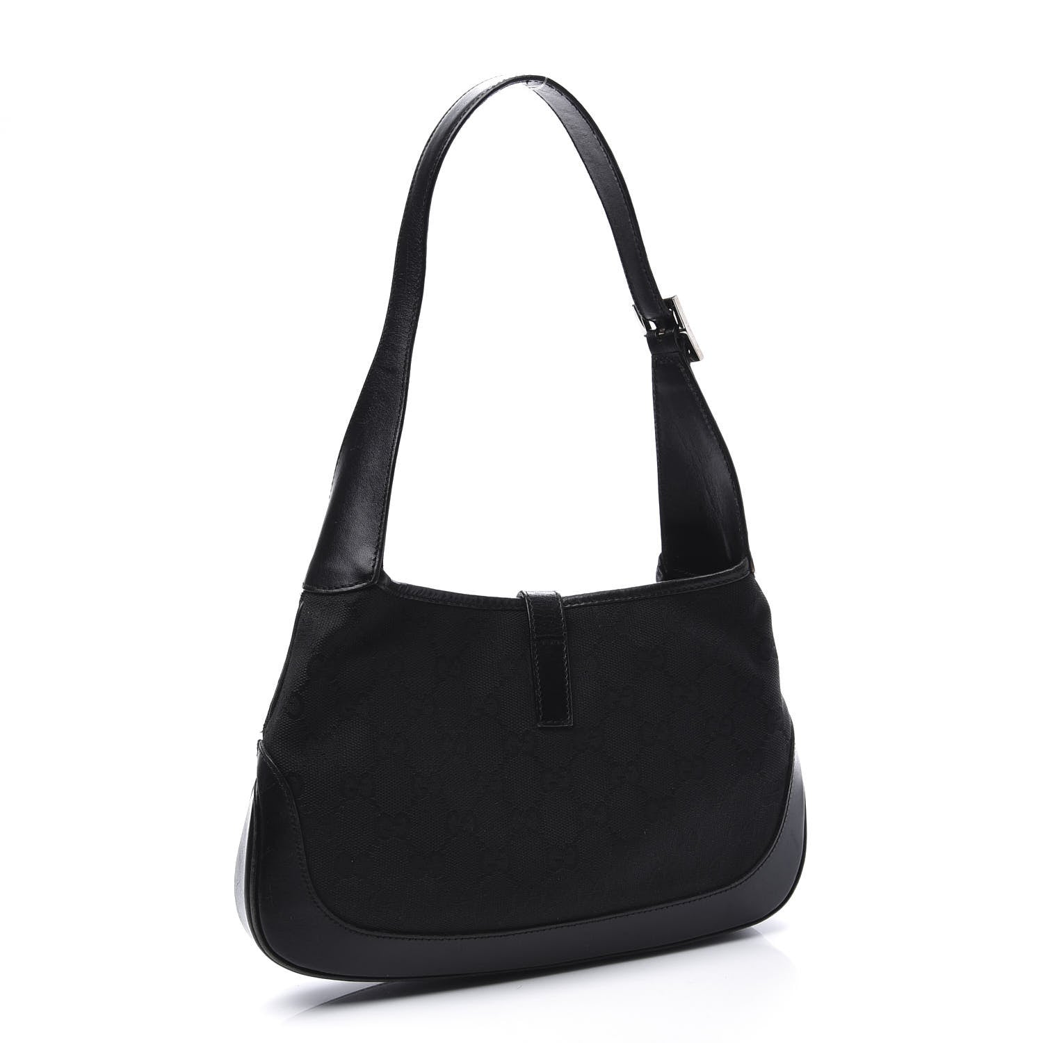 Gucci Monogram Small Jackie O Hobo Black 2 of 9