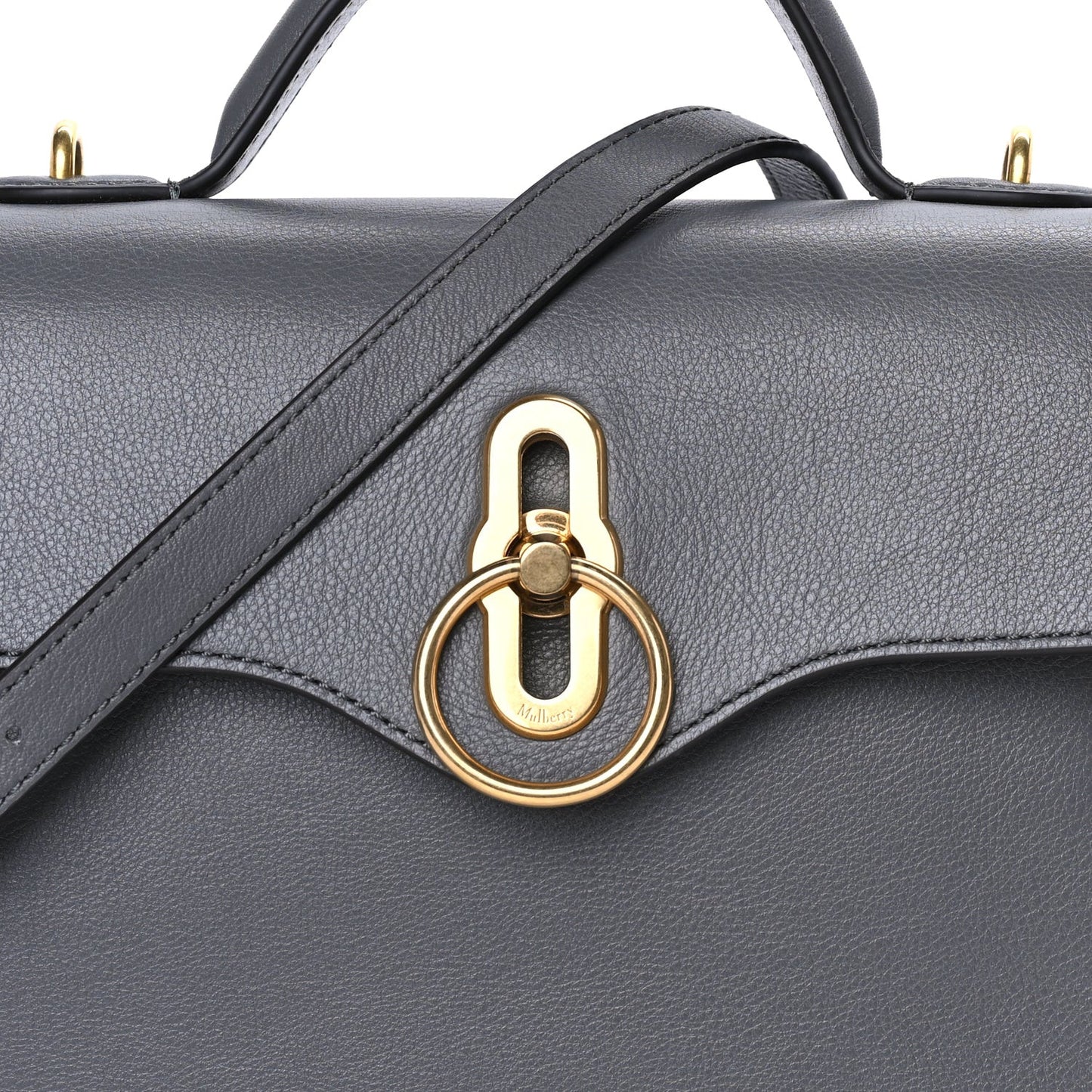 Small Classic Grain Calfskin Mini Seaton Grey
