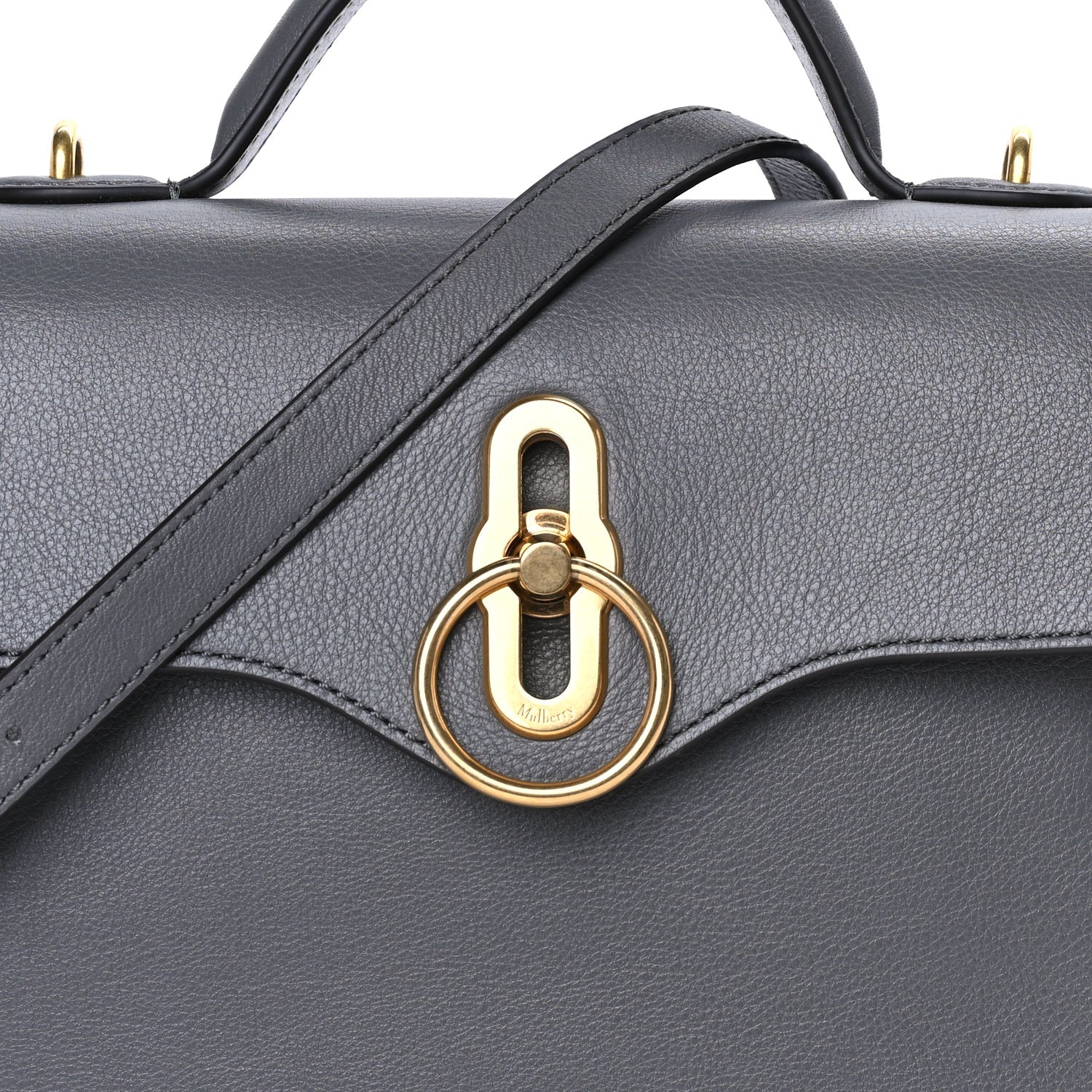 Mulberry Small Classic Grain Calfskin Mini Seaton Grey 6 of 7