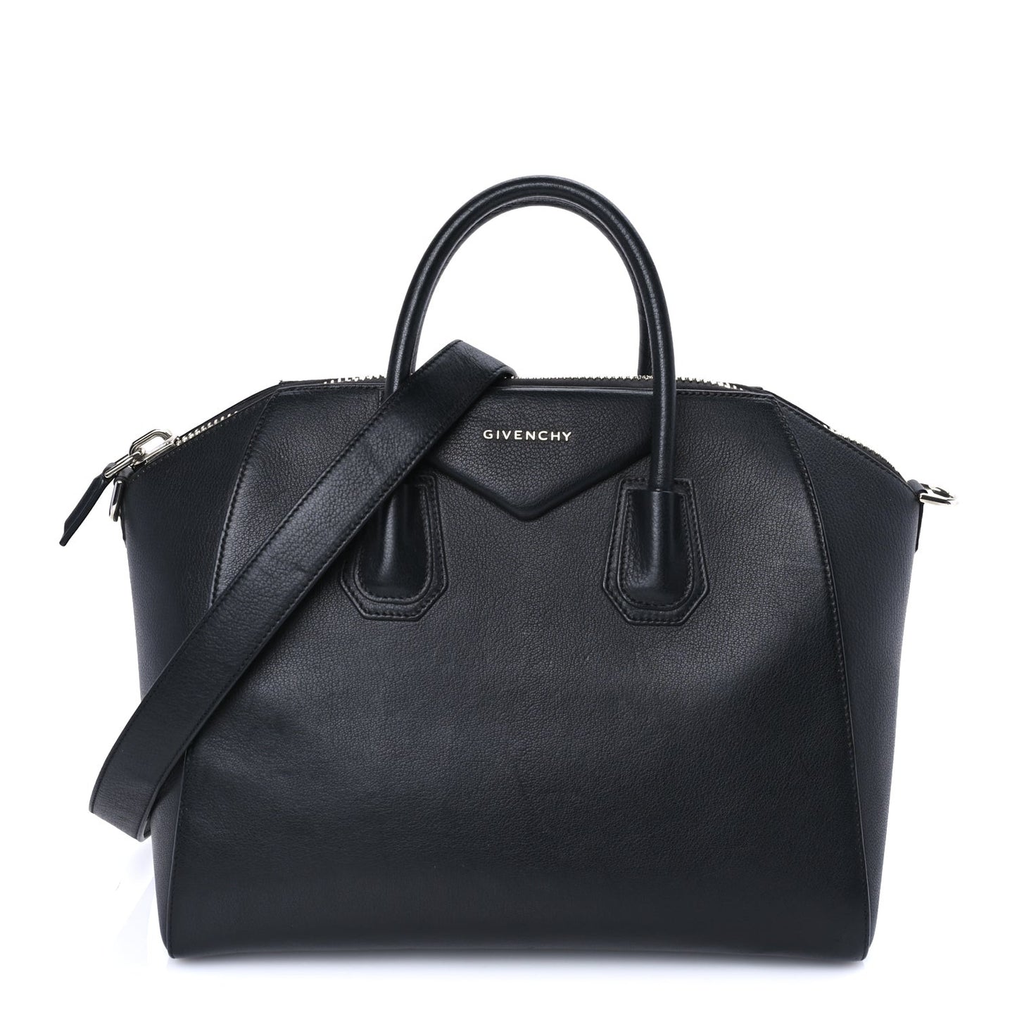 Sugar Goatskin Medium Antigona Black