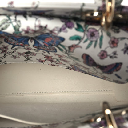 Christian Dior Calfskin Printed Toile De Jouy Small Lady Dior White Multicolor 4 of 8
