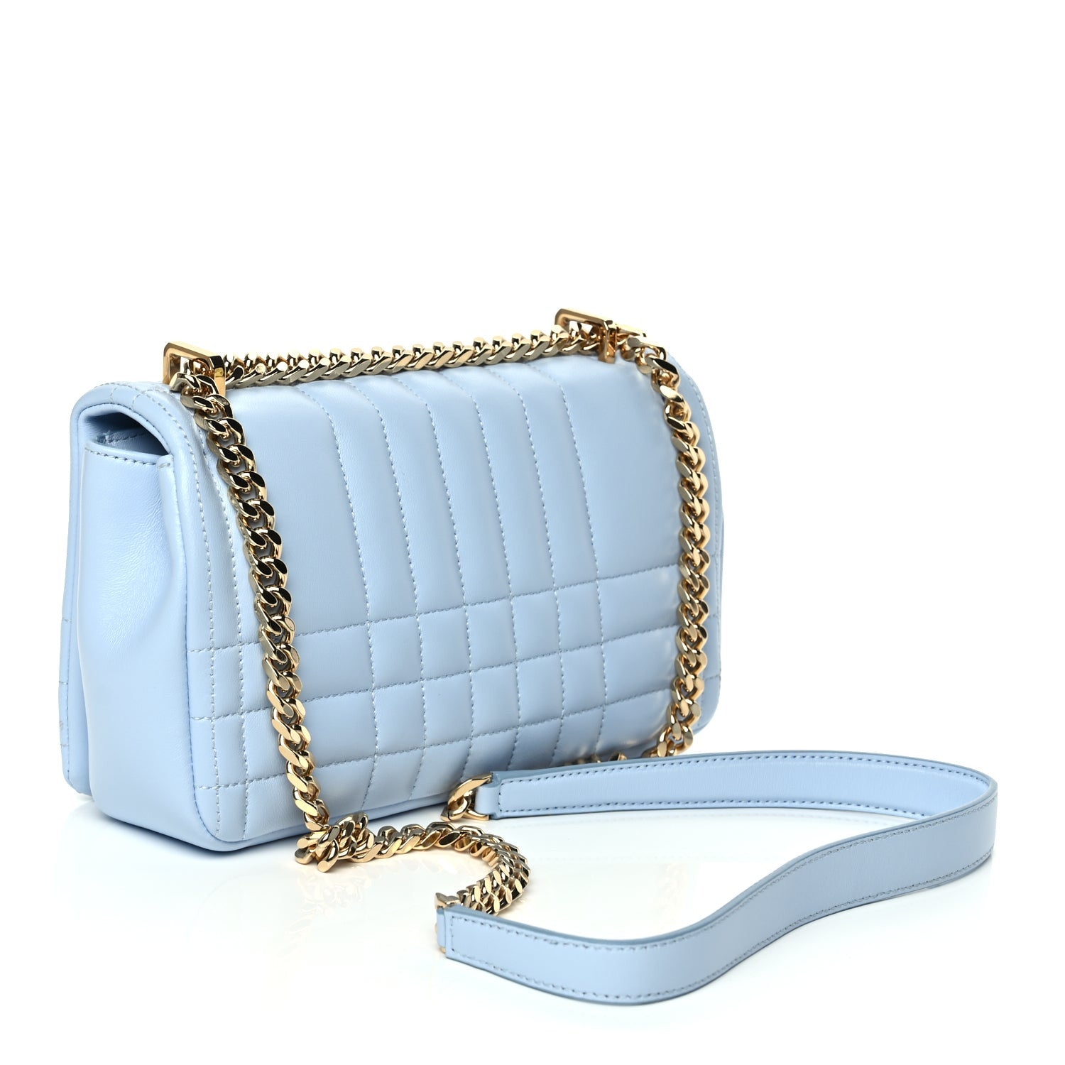 Burberry Lambskin Quilted Small Lola Bag Pale Blue 2 of 9