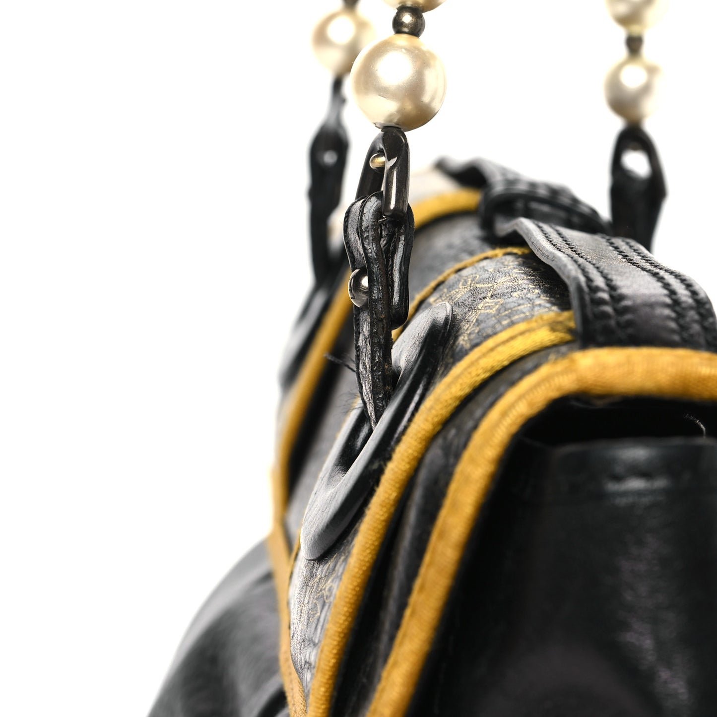 Calfskin Embellished B Bag Black