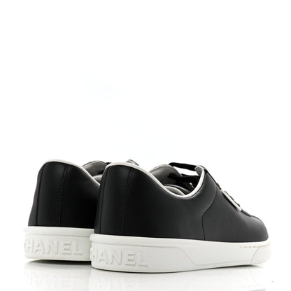 Chanel Calfskin CC Womens Sneakers 38 Black 5 of 7