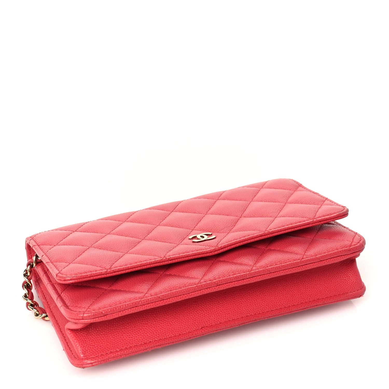 Chanel Caviar Quilted Wallet on Chain WOC  Pink 4 of 10