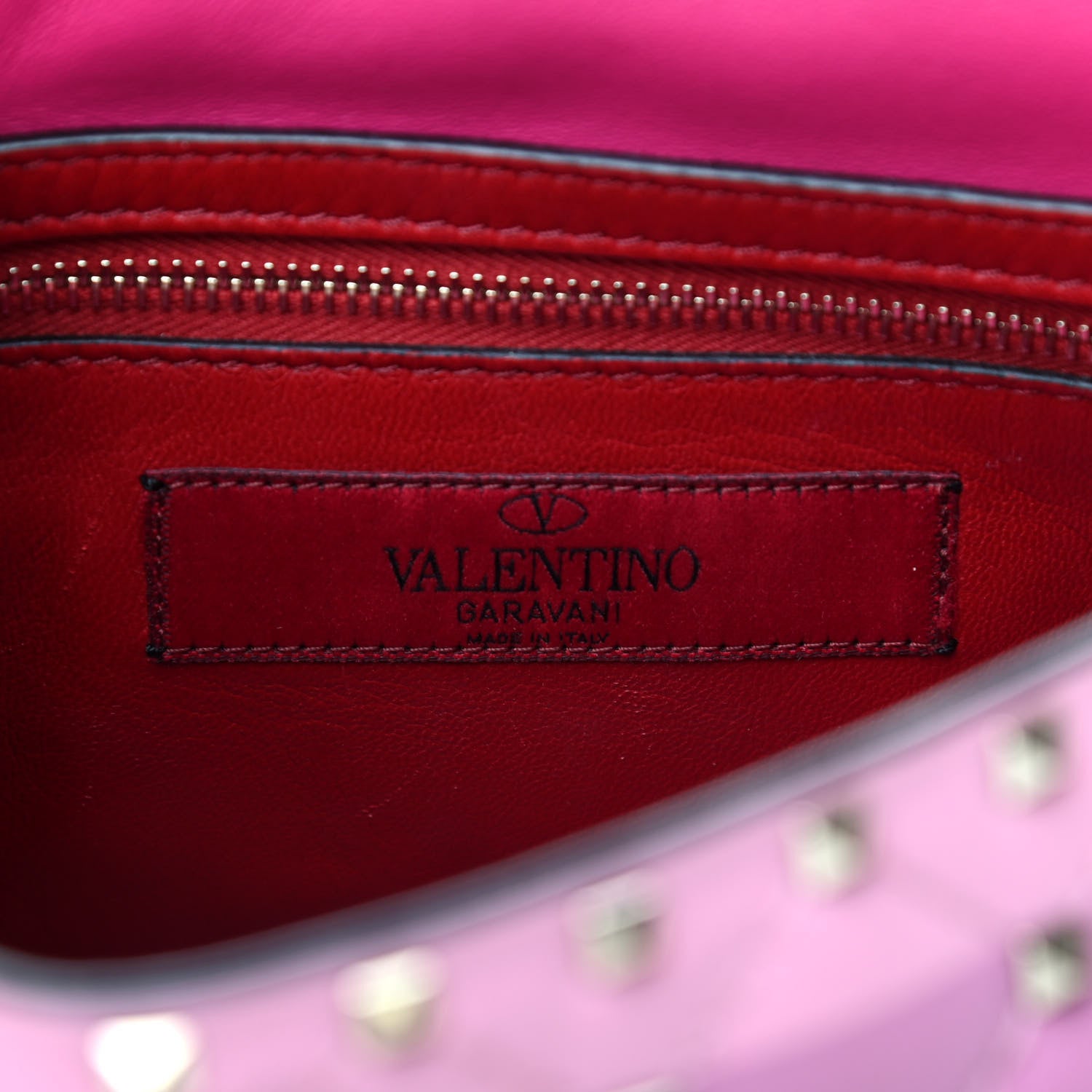 Valentino Garavani Lambskin Stripe Intarsia Medium Rockstud Spike Shoulder Bag Multicolor 8 of 8