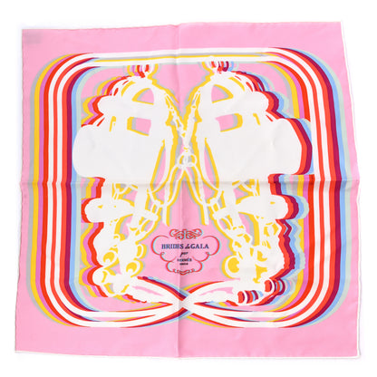 Hermes Silk Brides De Gala Shadow Pocket Square Rose Pale Blanc 1 of 4
