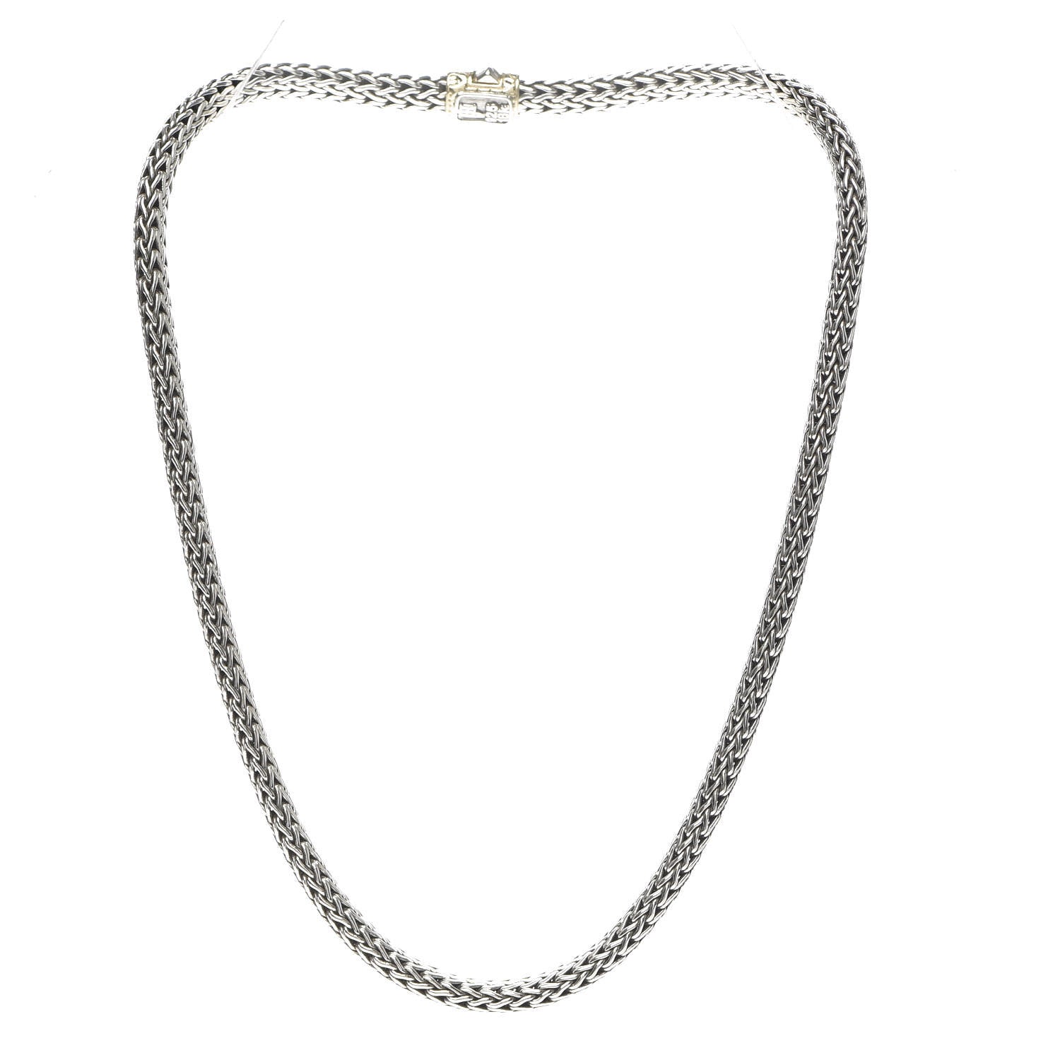 John Hardy Sterling Silver 18K Yellow Gold 6.5mm Classic Chain Necklace 3 of 5