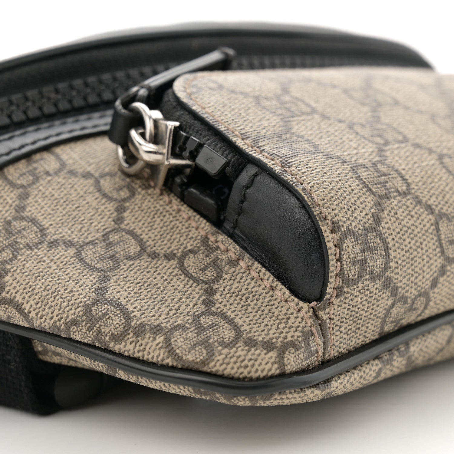 Gucci GG Supreme Monogram Belt Bag Black 9 of 12