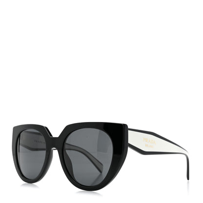 Prada Acetate Sunglasses SPR 14W Black White 1 of 7