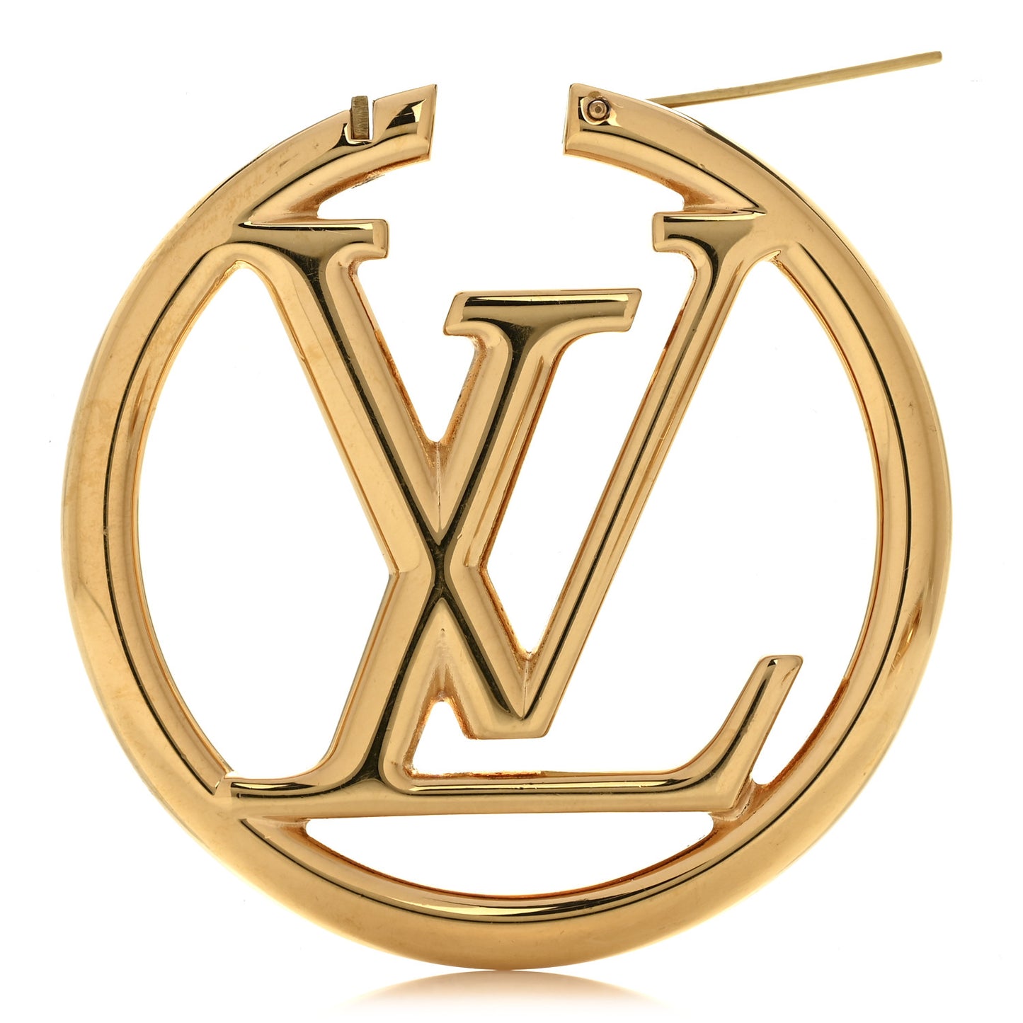 Metal Louise Hoop Earrings Gold