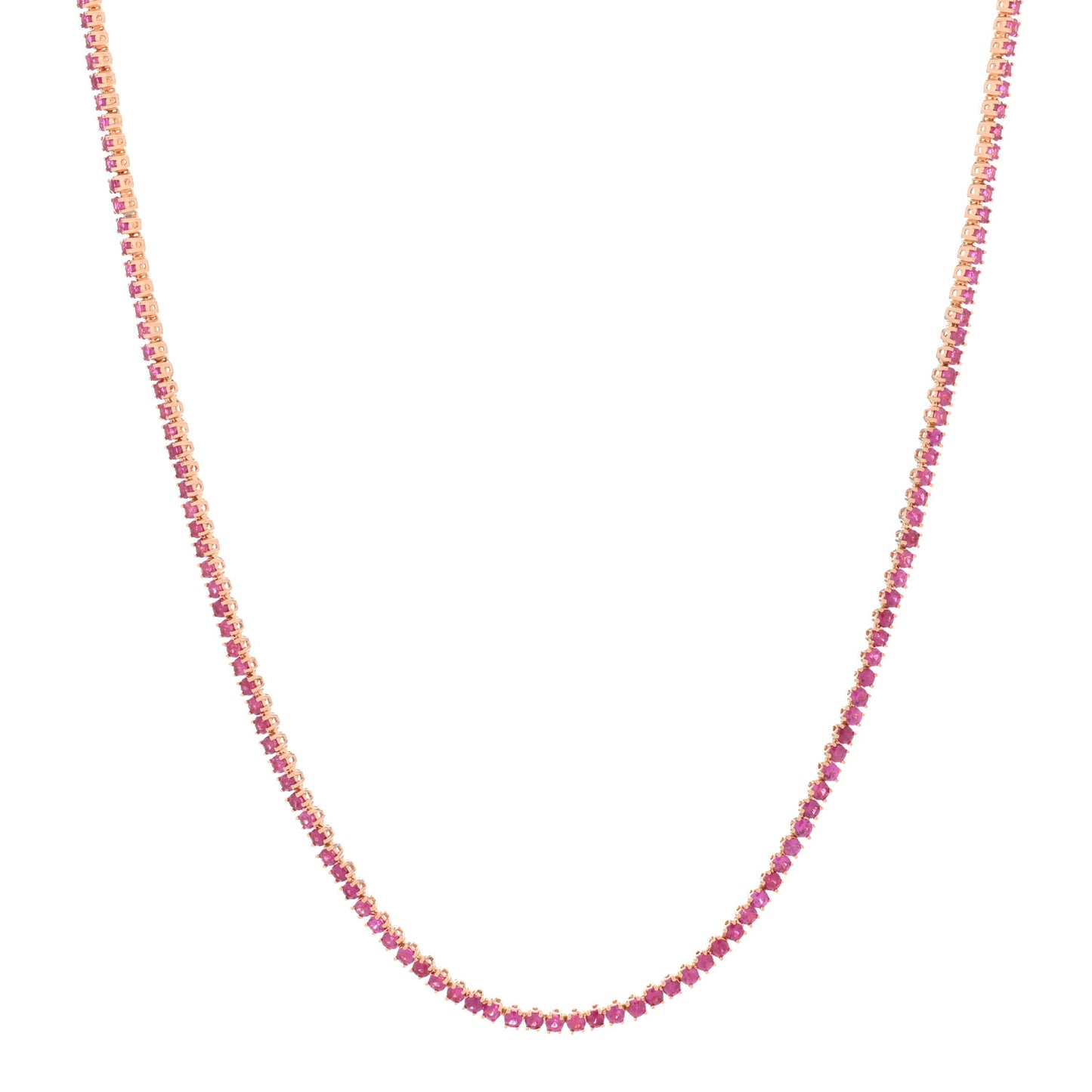 18K Rose Gold Ruby Hepburn Choker Necklace
