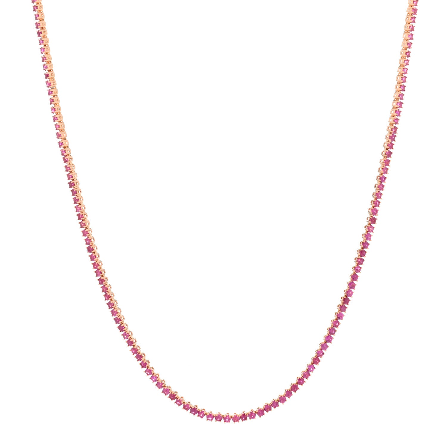 Anita Ko 18K Rose Gold Ruby Hepburn Choker Necklace 1 of 4
