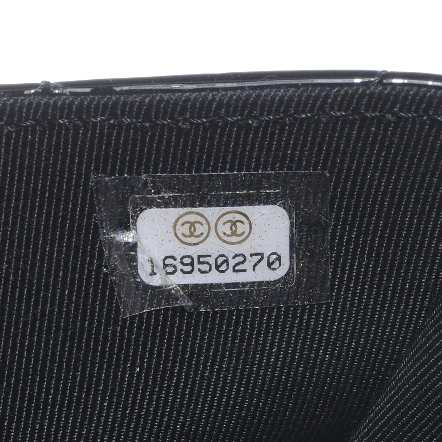 Patent Quilted Travel Wallet Black