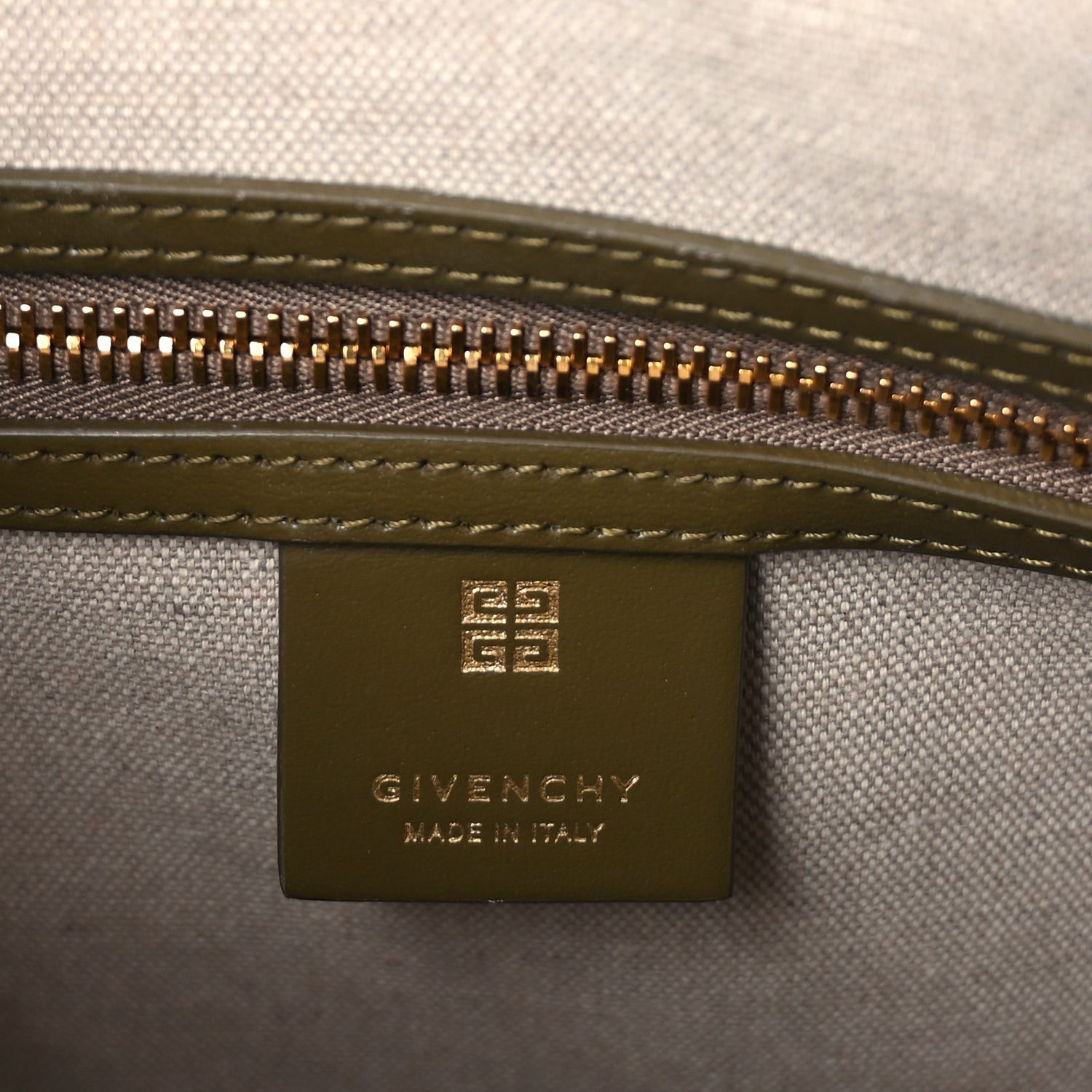 Givenchy Shiny Lord Calfskin Small Antigona Dark Khaki 5 of 8