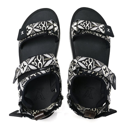 Louis Vuitton Jacquard Since 1854 Flat Arcade Sandals 40 Grey 2 of 7