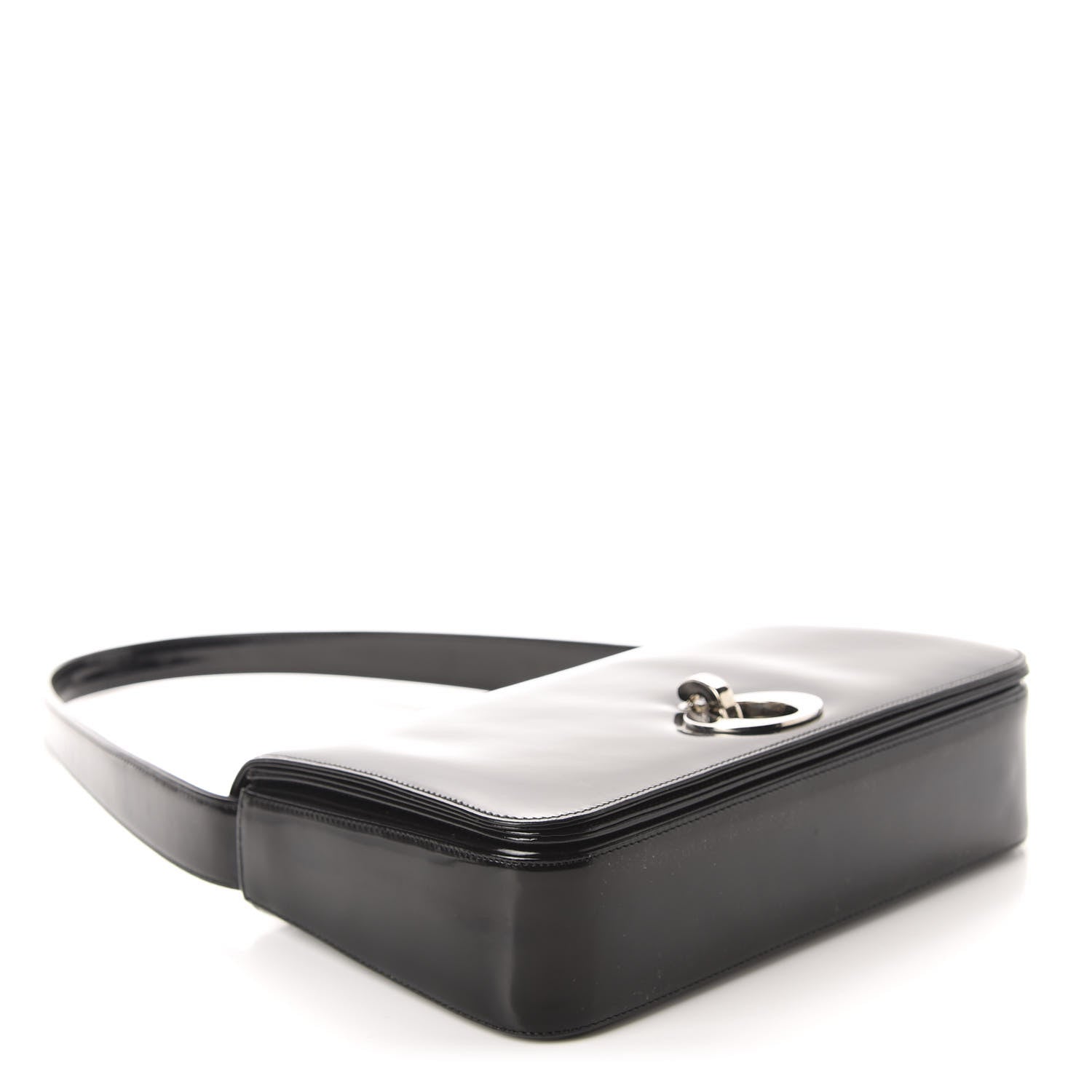 Christian Dior Glazed Calfskin Shoulder Bag Black 4 of 10