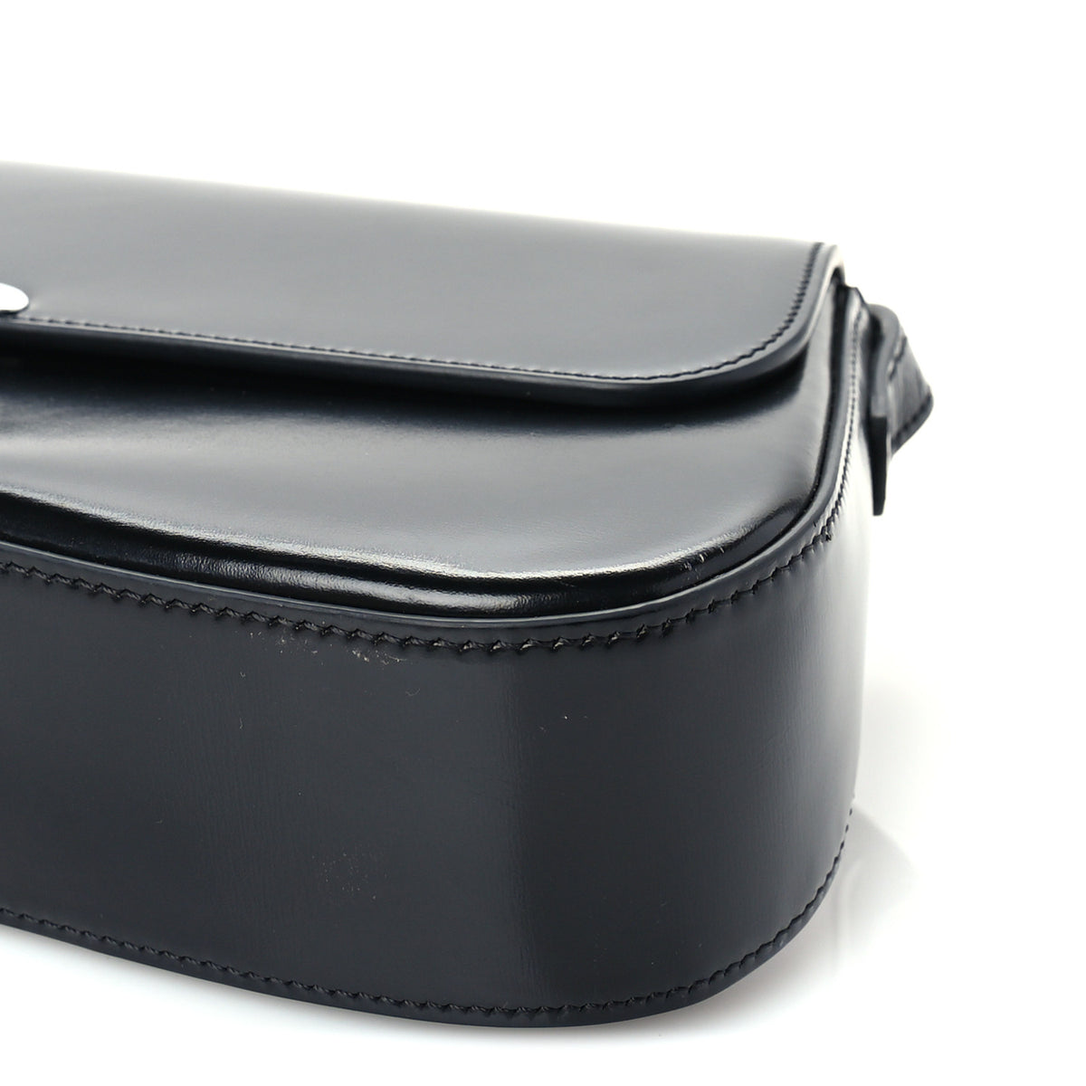 Shiny Calfskin Medium Lola Bag Black