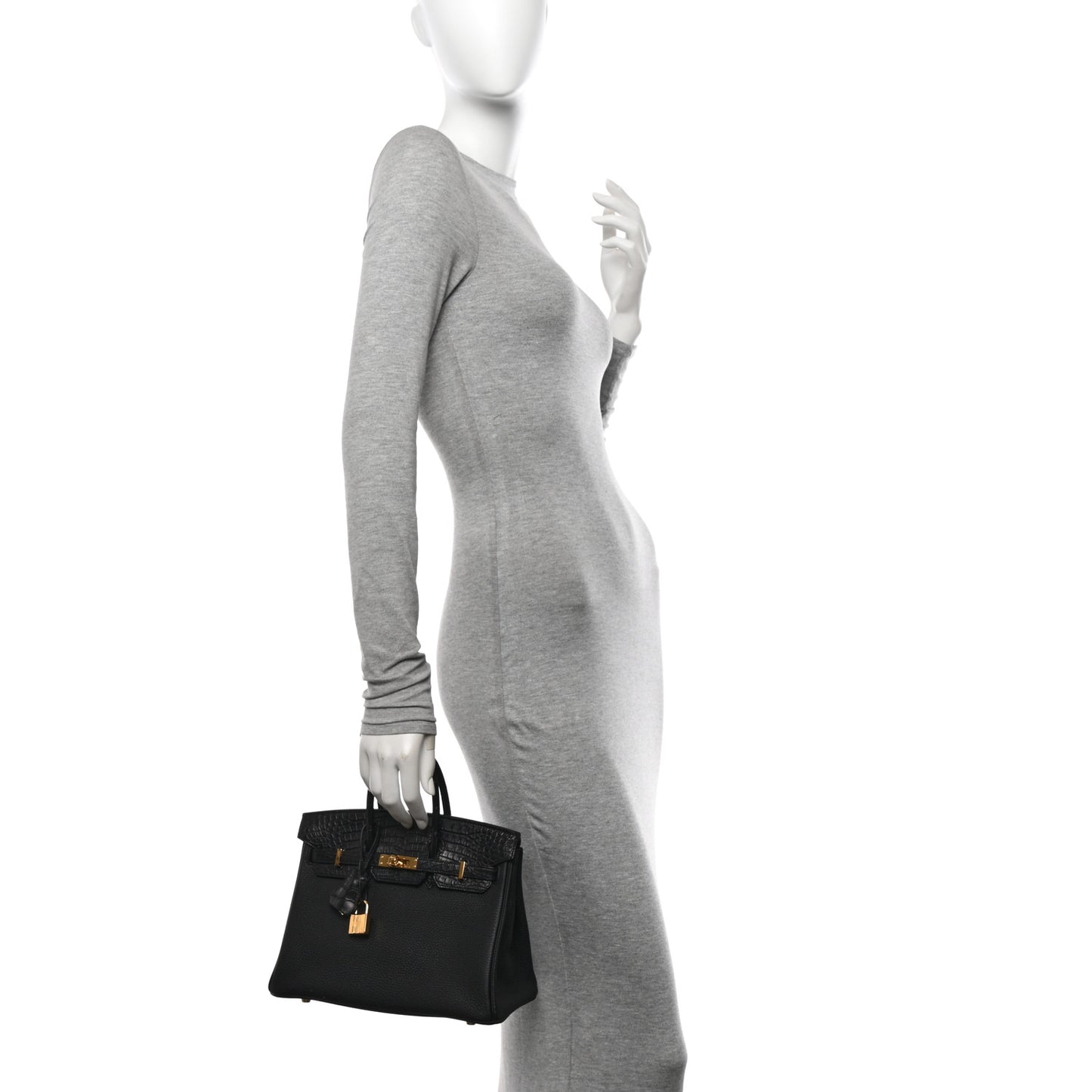 Togo Matte Alligator Birkin Touch 25 Black