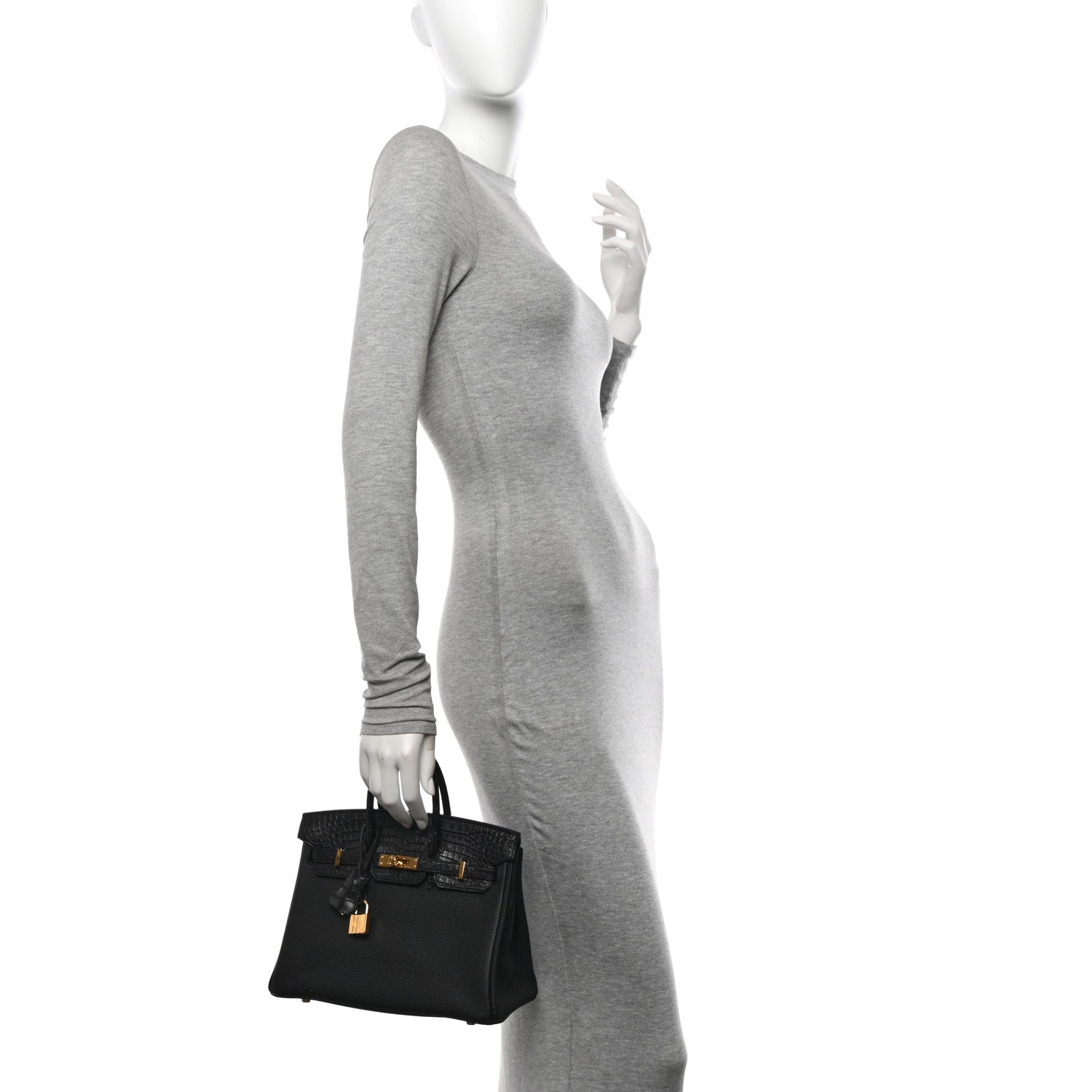 Hermes Togo Matte Alligator Birkin Touch 25 Black 2 of 10